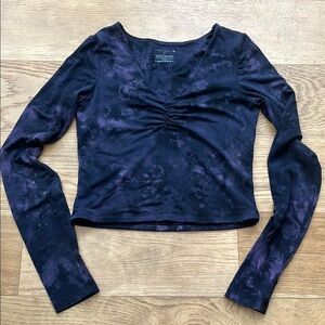 Purusha People Otherworld Gather Thumbhole Top / Long Sleeve Crop Top / medium